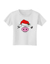 Kyu-T Face Oinkette Santa Hat Girl Pig Toddler T-Shirt-Toddler T-Shirt-TooLoud-White-2T-Davson Sales