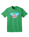 Kyu-T Face - Oinkz Cool Sunglasses Adult Dark T-Shirt-Mens T-Shirt-TooLoud-Kelly-Green-Small-Davson Sales