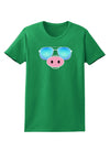 Kyu-T Face - Oinkz Cool Sunglasses Womens Dark T-Shirt-TooLoud-Kelly-Green-X-Small-Davson Sales