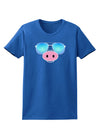 Kyu-T Face - Oinkz Cool Sunglasses Womens Dark T-Shirt-TooLoud-Royal-Blue-X-Small-Davson Sales