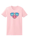 Kyu-T Face - Oinkz Cool Sunglasses Womens T-Shirt-Womens T-Shirt-TooLoud-PalePink-X-Small-Davson Sales