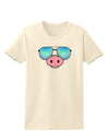 Kyu-T Face - Oinkz Cool Sunglasses Womens T-Shirt-Womens T-Shirt-TooLoud-Natural-X-Small-Davson Sales