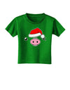 Kyu-T Face Oinkz Santa Hat Boy Pig Toddler T-Shirt Dark-Toddler T-Shirt-TooLoud-Clover-Green-2T-Davson Sales