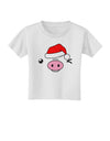 Kyu-T Face Oinkz Santa Hat Boy Pig Toddler T-Shirt-Toddler T-Shirt-TooLoud-White-2T-Davson Sales