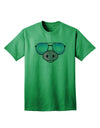 Kyu-T Face - Oinkz Stylish Sunglasses Adult T-Shirt-Mens T-shirts-TooLoud-Kelly-Green-Small-Davson Sales