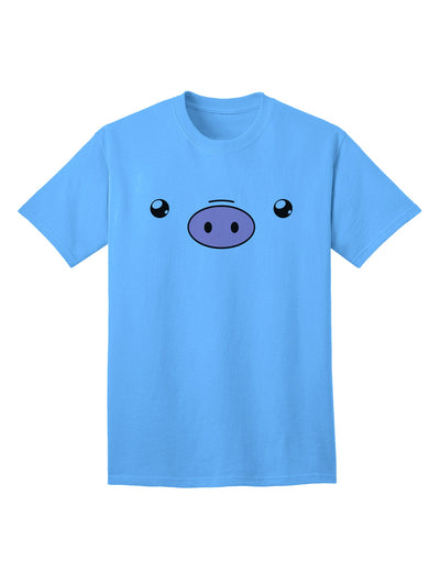 Kyu-T Face - Oinkz the Pig Adult T-Shirt: A Captivating Addition to Your Wardrobe-Mens T-shirts-TooLoud-Aquatic-Blue-Small-Davson Sales