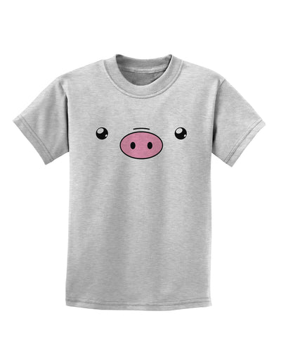 Kyu-T Face - Oinkz the Pig Childrens T-Shirt-Childrens T-Shirt-TooLoud-AshGray-X-Small-Davson Sales