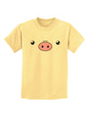 Kyu-T Face - Oinkz the Pig Childrens T-Shirt-Childrens T-Shirt-TooLoud-Daffodil-Yellow-X-Small-Davson Sales