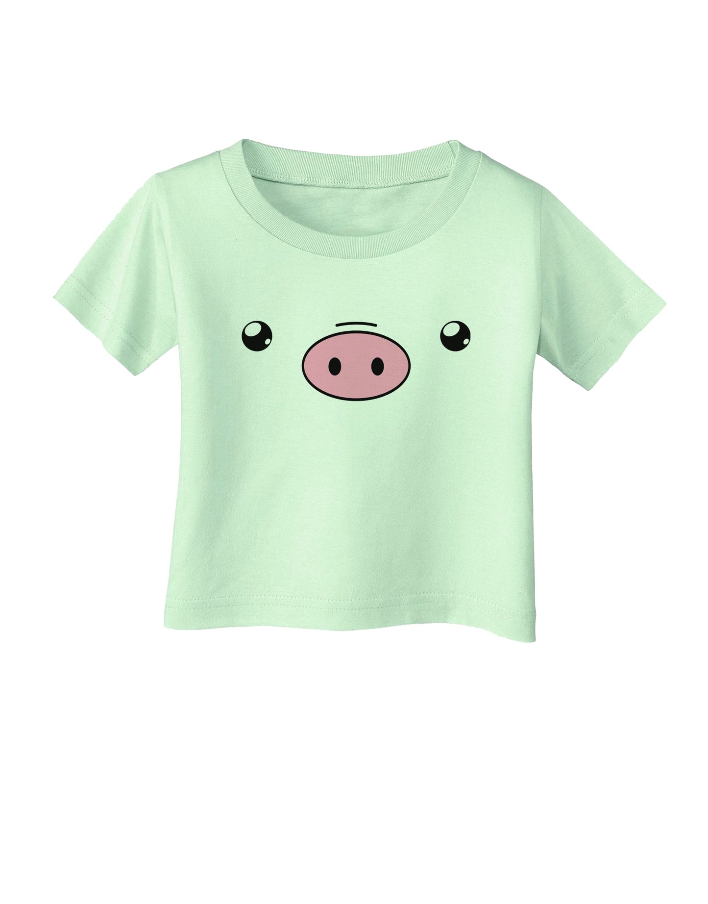 Kyu-T Face - Oinkz the Pig Infant T-Shirt-Infant T-Shirt-TooLoud-Light-Green-06-Months-Davson Sales