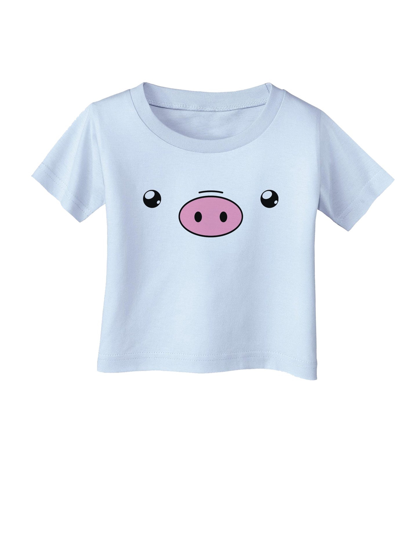 Kyu-T Face - Oinkz the Pig Infant T-Shirt-Infant T-Shirt-TooLoud-Light-Blue-06-Months-Davson Sales