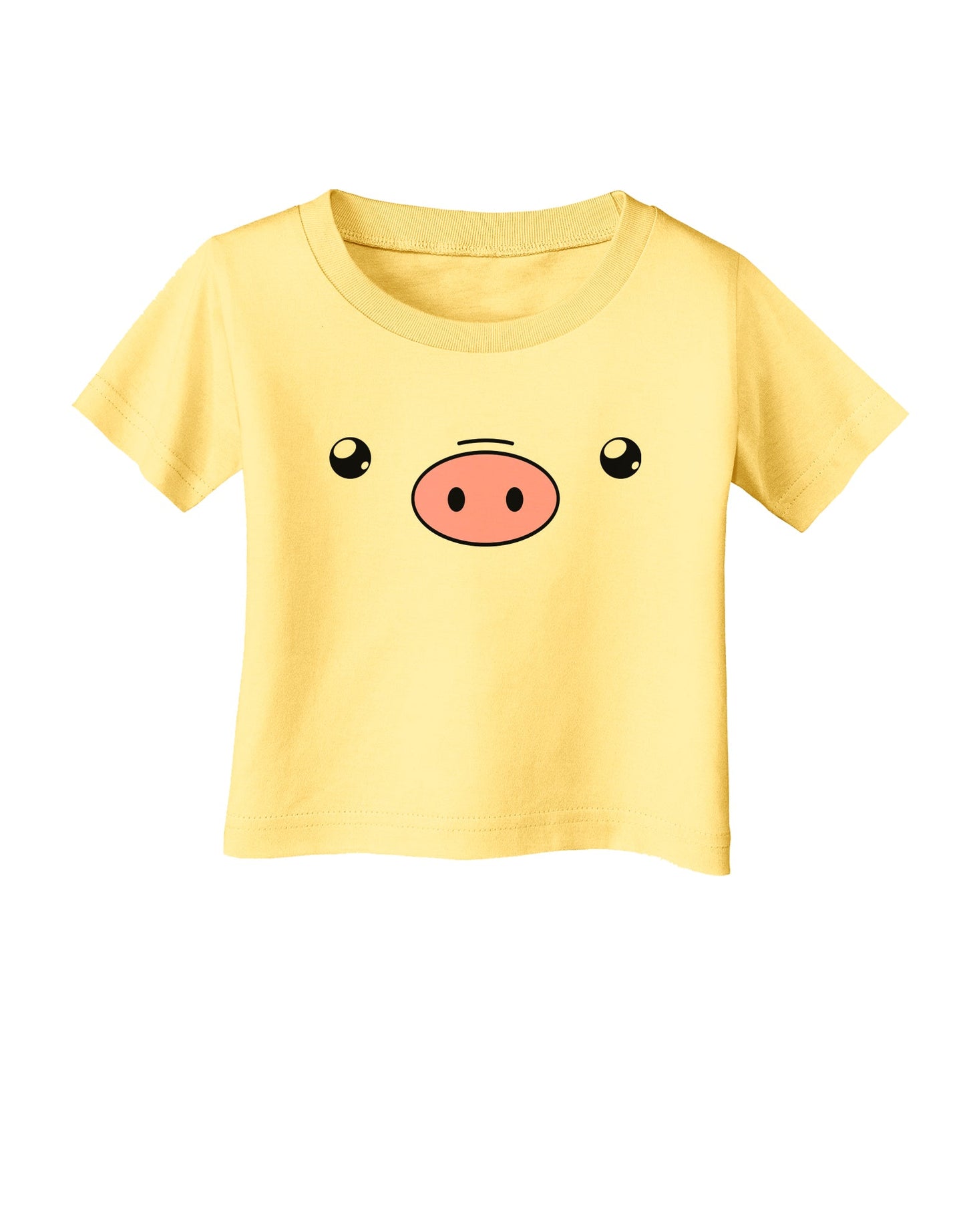 Kyu-T Face - Oinkz the Pig Infant T-Shirt-Infant T-Shirt-TooLoud-Daffodil-Yellow-06-Months-Davson Sales
