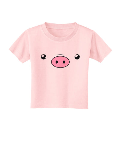 Kyu-T Face - Oinkz the Pig Toddler T-Shirt-Toddler T-Shirt-TooLoud-Light-Pink-2T-Davson Sales