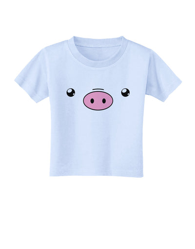 Kyu-T Face - Oinkz the Pig Toddler T-Shirt-Toddler T-Shirt-TooLoud-Light-Blue-2T-Davson Sales