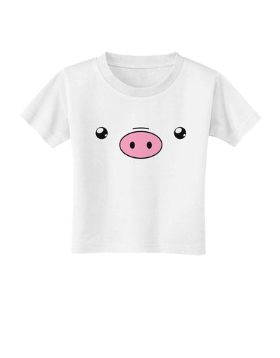 Kyu-T Face - Oinkz the Pig Toddler T-Shirt-Toddler T-Shirt-TooLoud-White-2T-Davson Sales