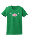 Kyu-T Face - Oinkz the Pig Womens Dark T-Shirt-TooLoud-Kelly-Green-X-Small-Davson Sales