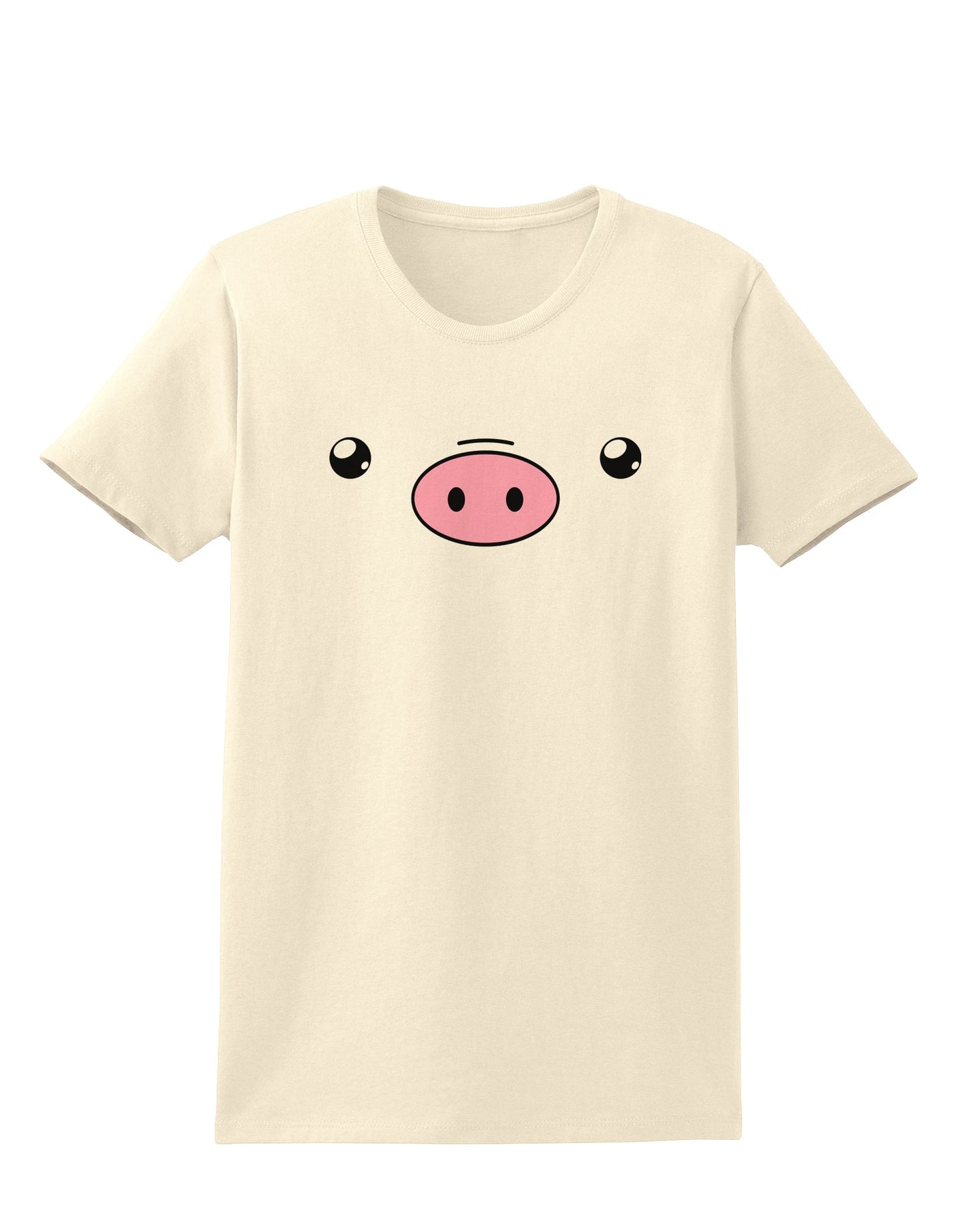 Kyu-T Face - Oinkz the Pig Womens T-Shirt-Womens T-Shirt-TooLoud-Natural-X-Small-Davson Sales
