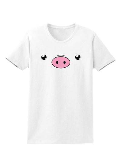 Kyu-T Face - Oinkz the Pig Womens T-Shirt-Womens T-Shirt-TooLoud-White-X-Small-Davson Sales