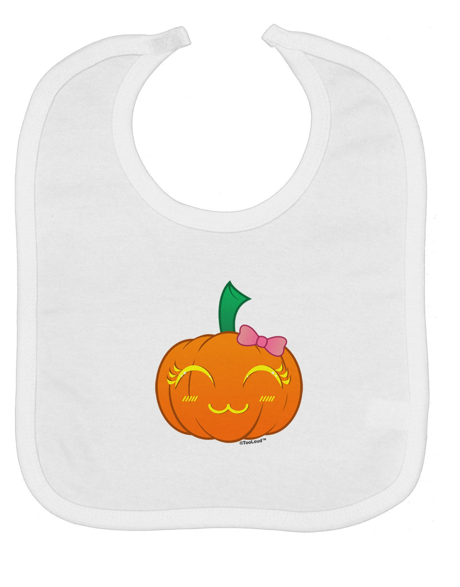 Kyu-T Face Pumpkin Baby Bib by TooLoud