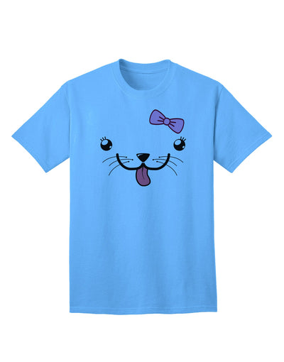 Kyu-T Face - Puppina Adorable Female Canine Adult T-Shirt-Mens T-shirts-TooLoud-Aquatic-Blue-Small-Davson Sales