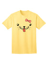 Kyu-T Face - Puppina Adorable Female Canine Adult T-Shirt-Mens T-shirts-TooLoud-Yellow-Small-Davson Sales