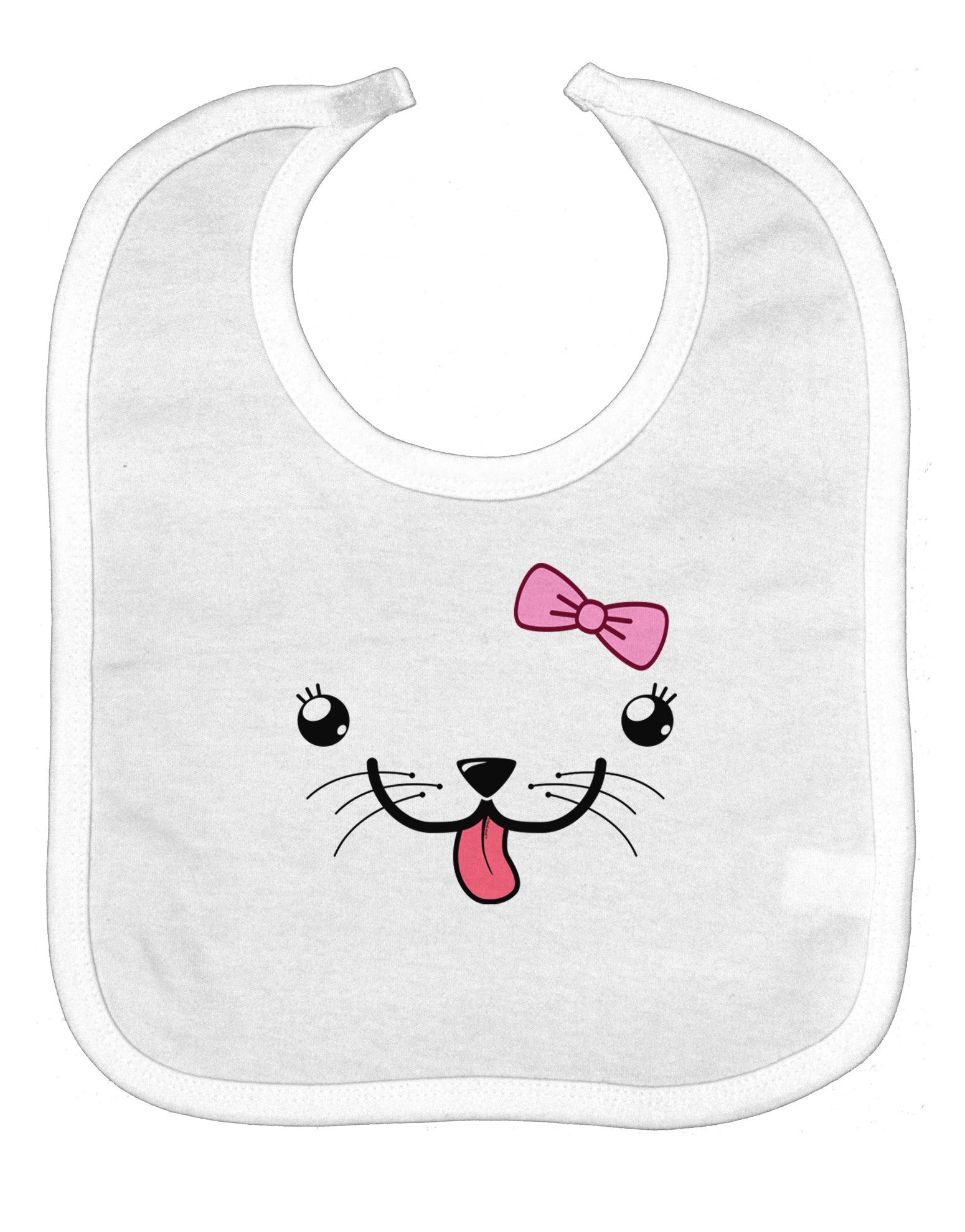 Kyu-T Face - Puppina Cute Girl Puppy Dog Baby Bib