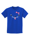 Kyu-T Face - Puppina Cute Girl Puppy Dog Childrens Dark T-Shirt-Childrens T-Shirt-TooLoud-Royal-Blue-X-Small-Davson Sales