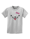 Kyu-T Face - Puppina Cute Girl Puppy Dog Childrens T-Shirt-Childrens T-Shirt-TooLoud-AshGray-X-Small-Davson Sales