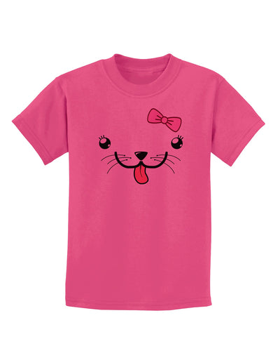 Kyu-T Face - Puppina Cute Girl Puppy Dog Childrens T-Shirt-Childrens T-Shirt-TooLoud-Sangria-X-Small-Davson Sales