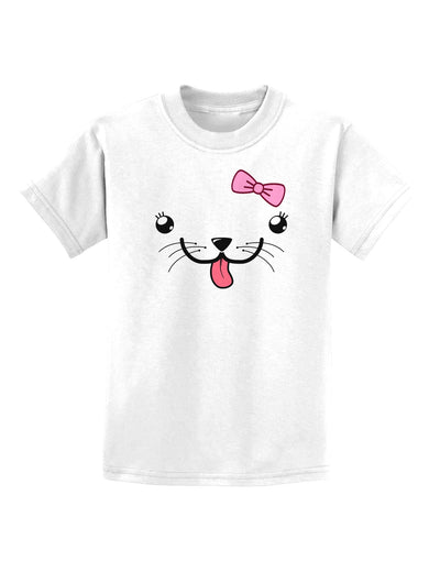 Kyu-T Face - Puppina Cute Girl Puppy Dog Childrens T-Shirt-Childrens T-Shirt-TooLoud-White-X-Small-Davson Sales