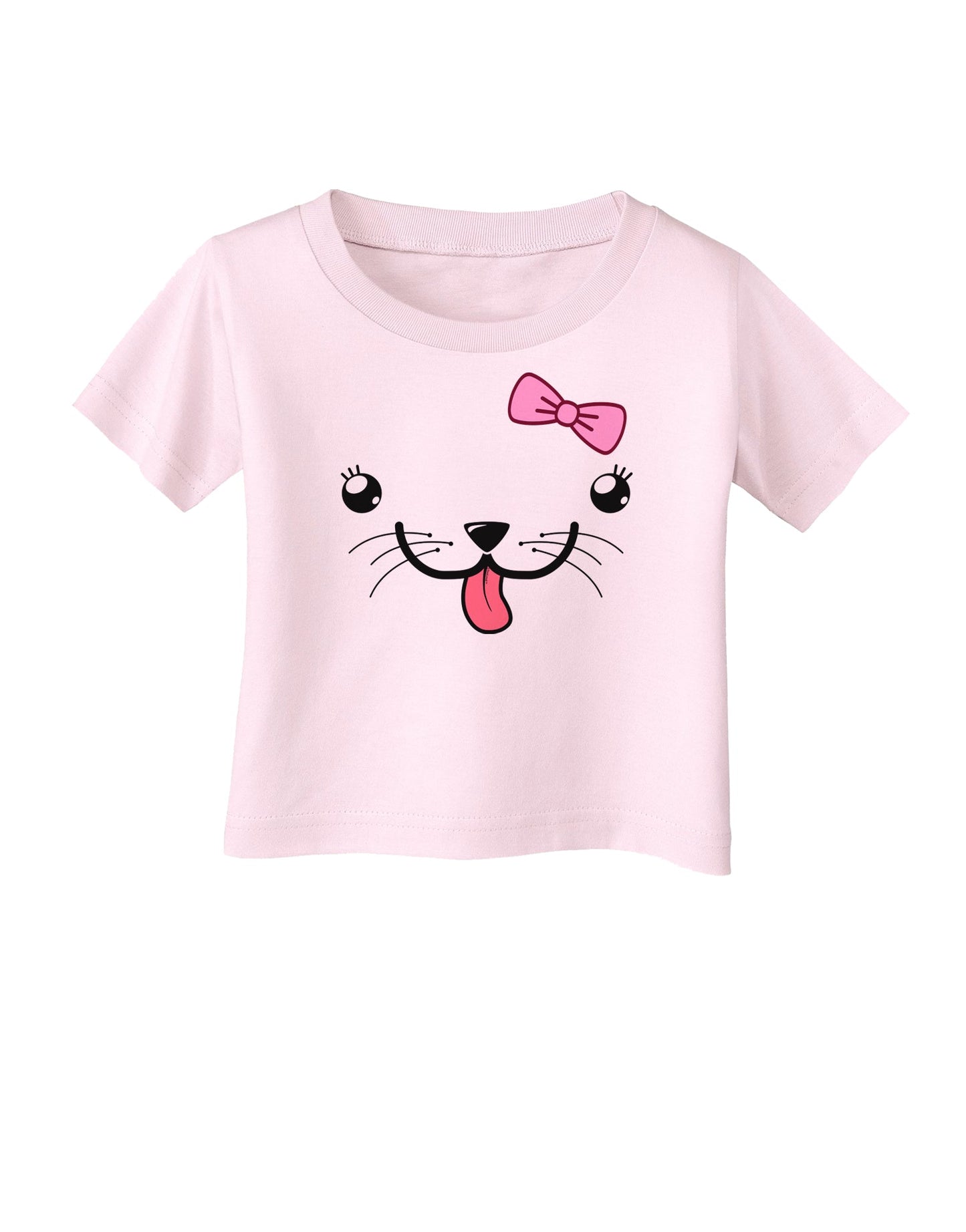 Kyu-T Face - Puppina Cute Girl Puppy Dog Infant T-Shirt-Infant T-Shirt-TooLoud-Light-Pink-06-Months-Davson Sales