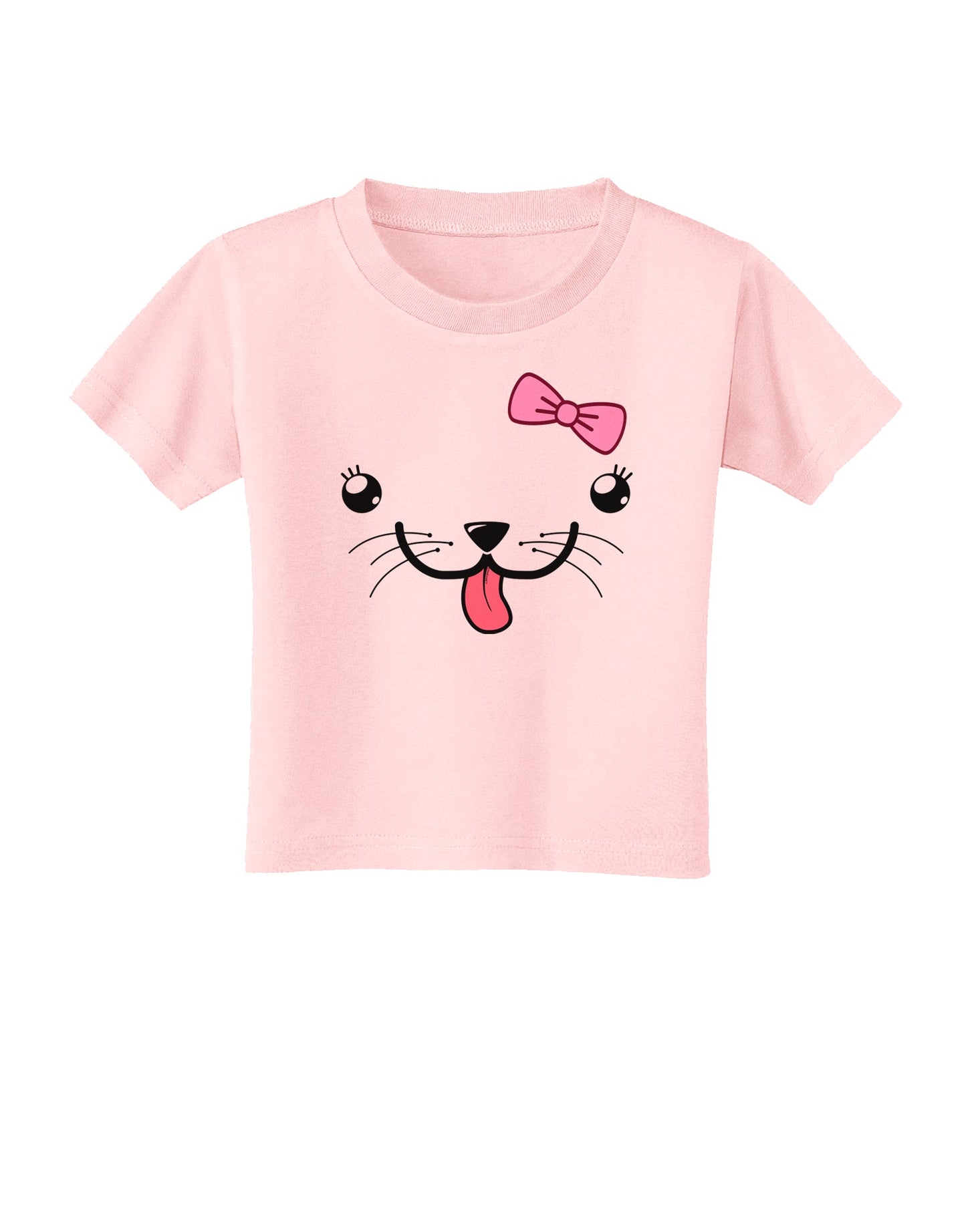 Kyu-T Face - Puppina Cute Girl Puppy Dog Toddler T-Shirt-Toddler T-Shirt-TooLoud-Light-Pink-2T-Davson Sales