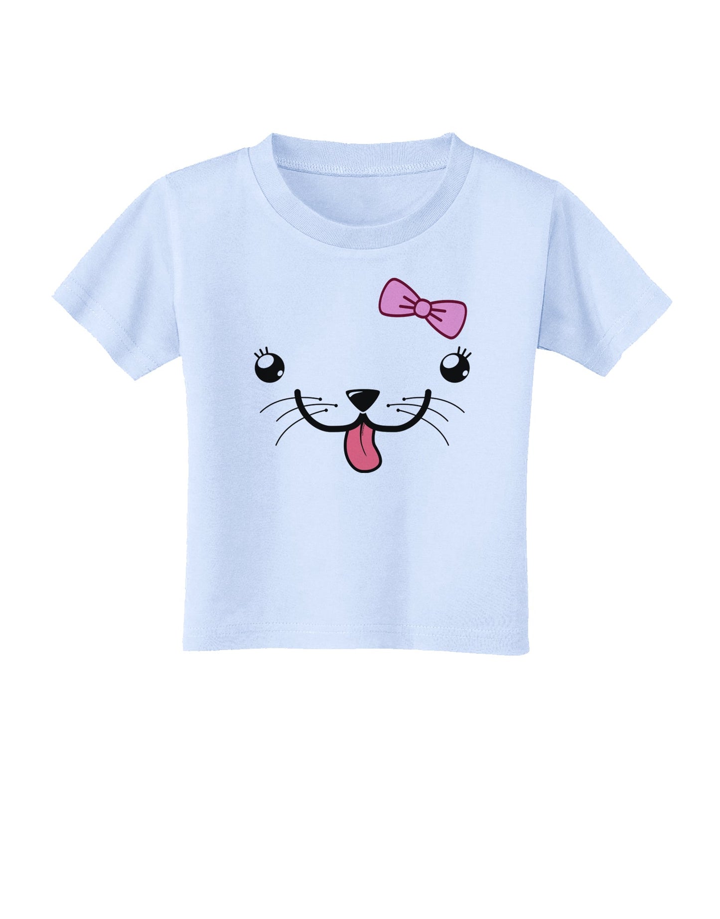 Kyu-T Face - Puppina Cute Girl Puppy Dog Toddler T-Shirt-Toddler T-Shirt-TooLoud-Light-Blue-2T-Davson Sales