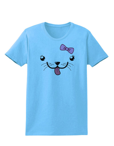 Kyu-T Face - Puppina Cute Girl Puppy Dog Womens T-Shirt-Womens T-Shirt-TooLoud-Aquatic-Blue-X-Small-Davson Sales