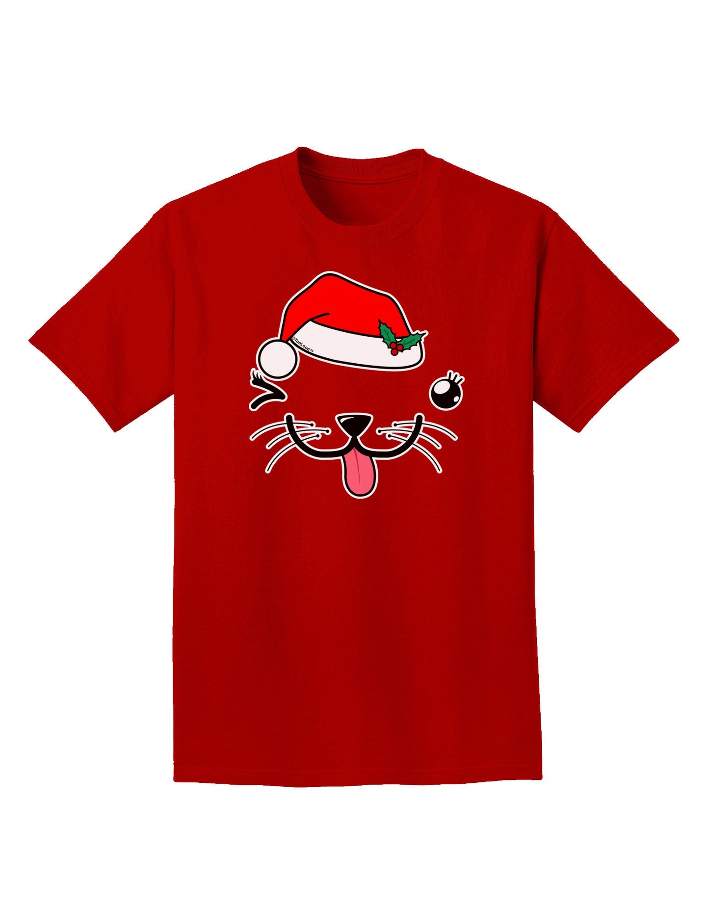Kyu-T Face Puppina Santa Girl Dog Adult Dark T-Shirt-Mens T-Shirt-TooLoud-Red-Small-Davson Sales