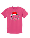 Kyu-T Face Puppina Santa Girl Dog Childrens Dark T-Shirt-Childrens T-Shirt-TooLoud-Sangria-X-Small-Davson Sales