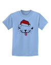 Kyu-T Face Puppina Santa Girl Dog Childrens T-Shirt-Childrens T-Shirt-TooLoud-Light-Blue-X-Small-Davson Sales