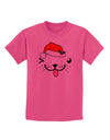 Kyu-T Face Puppina Santa Girl Dog Childrens T-Shirt-Childrens T-Shirt-TooLoud-Sangria-X-Small-Davson Sales