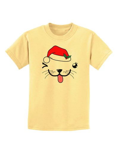 Kyu-T Face Puppina Santa Girl Dog Childrens T-Shirt-Childrens T-Shirt-TooLoud-Daffodil-Yellow-X-Small-Davson Sales