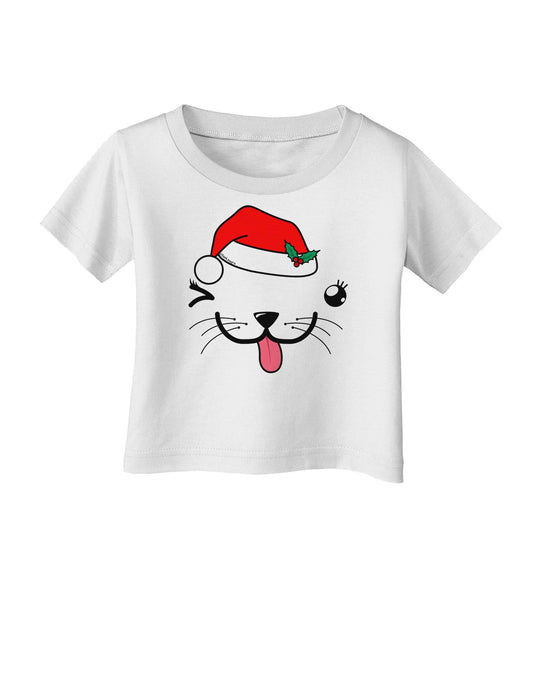 Kyu-T Face Puppina Santa Girl Dog Infant T-Shirt-Infant T-Shirt-TooLoud-White-06-Months-Davson Sales