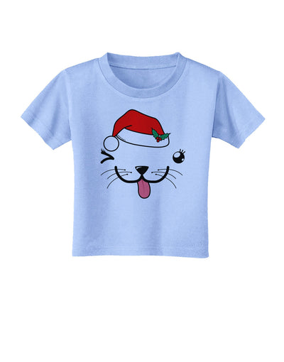 Kyu-T Face Puppina Santa Girl Dog Toddler T-Shirt-Toddler T-Shirt-TooLoud-Aquatic-Blue-2T-Davson Sales