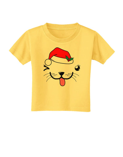 Kyu-T Face Puppina Santa Girl Dog Toddler T-Shirt-Toddler T-Shirt-TooLoud-Yellow-2T-Davson Sales