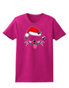 Kyu-T Face Puppina Santa Girl Dog Womens Dark T-Shirt-TooLoud-Hot-Pink-Small-Davson Sales