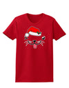 Kyu-T Face Puppina Santa Girl Dog Womens Dark T-Shirt-TooLoud-Red-X-Small-Davson Sales