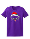 Kyu-T Face Puppina Santa Girl Dog Womens Dark T-Shirt-TooLoud-Purple-X-Small-Davson Sales