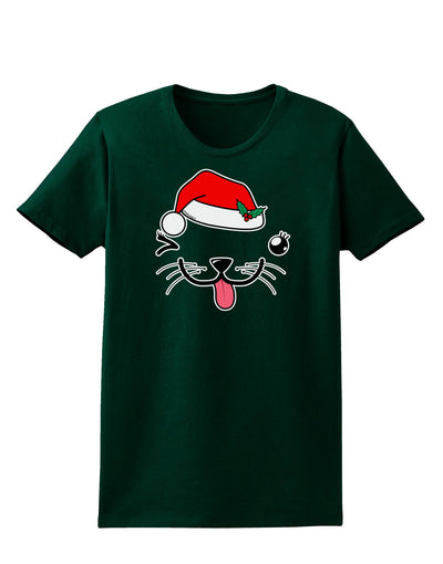 Kyu-T Face Puppina Santa Girl Dog Womens Dark T-Shirt-TooLoud-Forest-Green-Small-Davson Sales