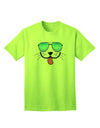 Kyu-T Face - Puppino Cool Sunglasses Adult T-Shirt: A Stylish Addition to Your Wardrobe-Mens T-shirts-TooLoud-Neon-Green-Small-Davson Sales