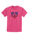 Kyu-T Face - Puppino Cool Sunglasses Childrens T-Shirt-Childrens T-Shirt-TooLoud-Sangria-X-Small-Davson Sales