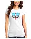 Kyu-T Face - Puppino Cool Sunglasses Juniors T-Shirt-Womens Juniors T-Shirt-TooLoud-White-Juniors Fitted XS-Davson Sales