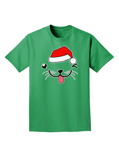 Kyu-T Face Puppino Santa Boy Dog Adult Dark T-Shirt-Mens T-Shirt-TooLoud-Kelly-Green-Small-Davson Sales