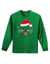 Kyu-T Face Puppino Santa Boy Dog Adult Long Sleeve Dark T-Shirt-TooLoud-Kelly-Green-Small-Davson Sales